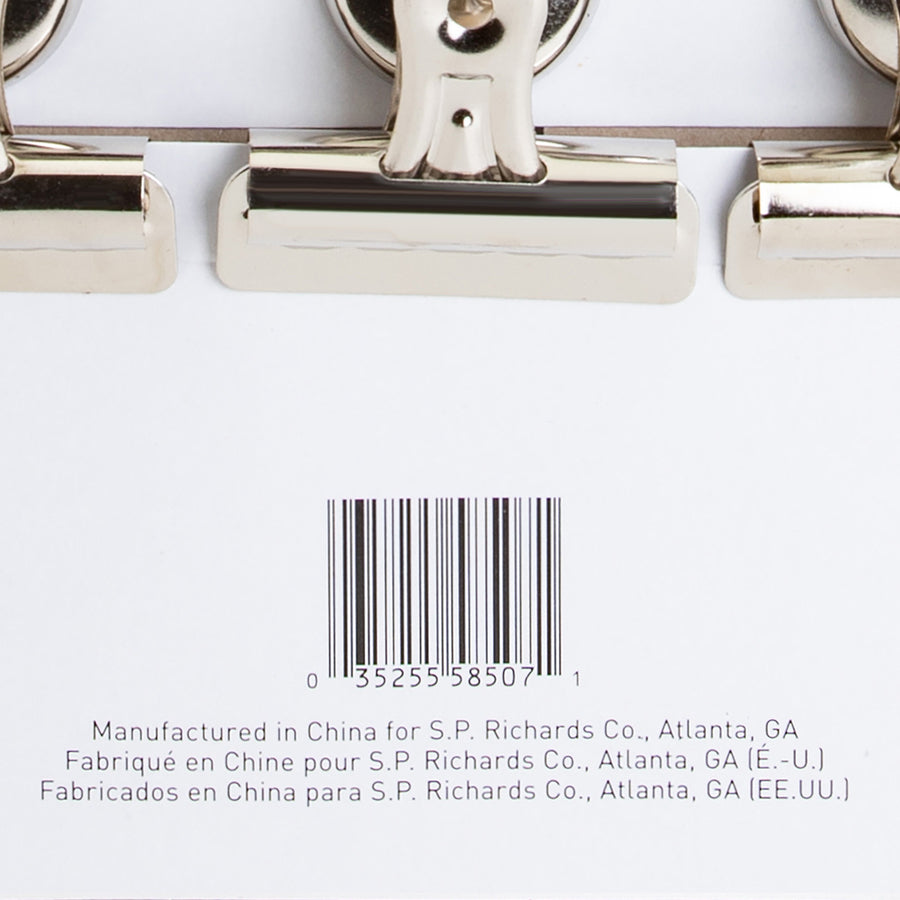 Business Source Magnetic Grip Clips Pack - No. 2 - 2.3" Width - for Paper - Magnetic, Heavy Duty - Silver - 12 / Box