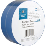 Business Source Multisurface Painter's Tape - 60 yd Length x 1" Width x 5.5 mil Thickness - Blue - 2 / Pack