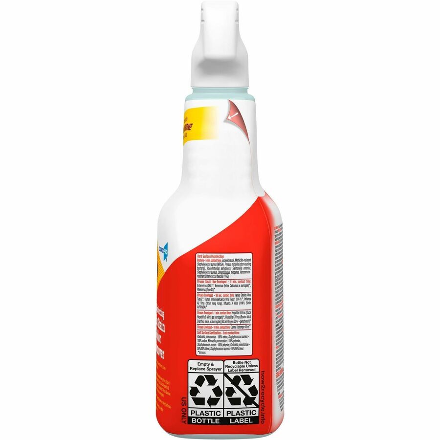 CloroxPro™ Disinfecting Bio Stain & Odor Remover Spray - Ready-To-Use - 32 fl oz (1 quart) - Bleach-free - Translucent - 1 Each