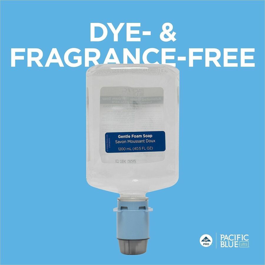 1.27 quart - Touchless Dispenser - Dirt Remover, Bacteria Remover - Hand - Clear - Dye-free, Fragrance-free, pH Balanced, Rich Lather, VOC-free, Bio-based - 3 / Carton