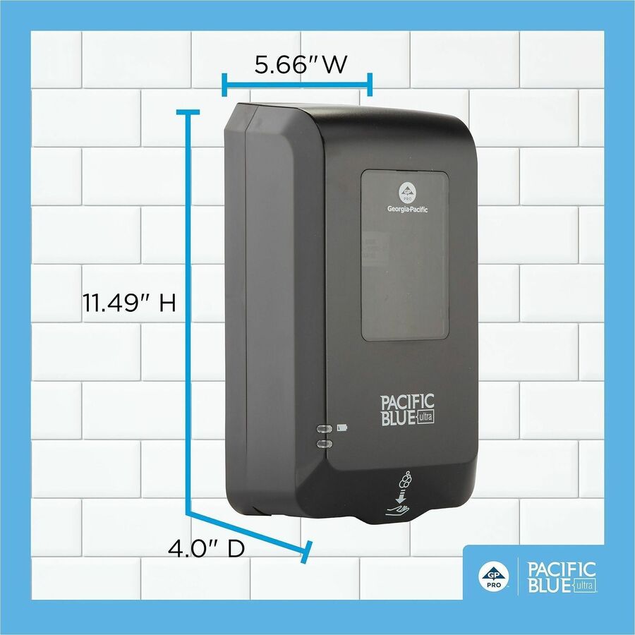Automatic - Touch-free, Durable, Hygienic, Site Window - Black - 1 Carton
