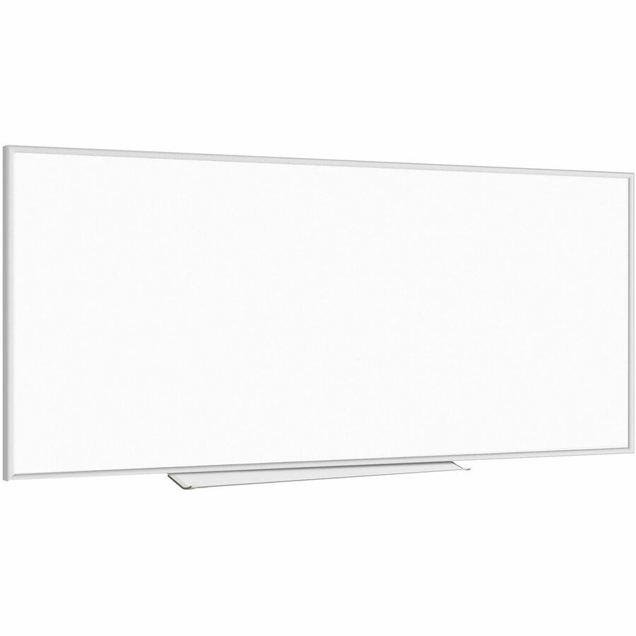 Lorell Dry-erase Board - 96" (8 ft) Width x 48" (4 ft) Height - White Styrene Surface - Silver Aluminum Frame - Rectangle - 1 Each