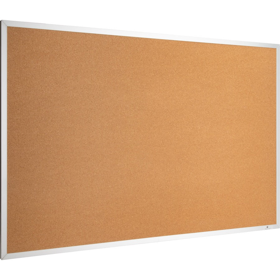Lorell Bulletin Board - 48" Board Height x 72" Board Width - Cork Surface - Long Lasting, Warp Resistant - Silver Aluminum Frame - 1 Each