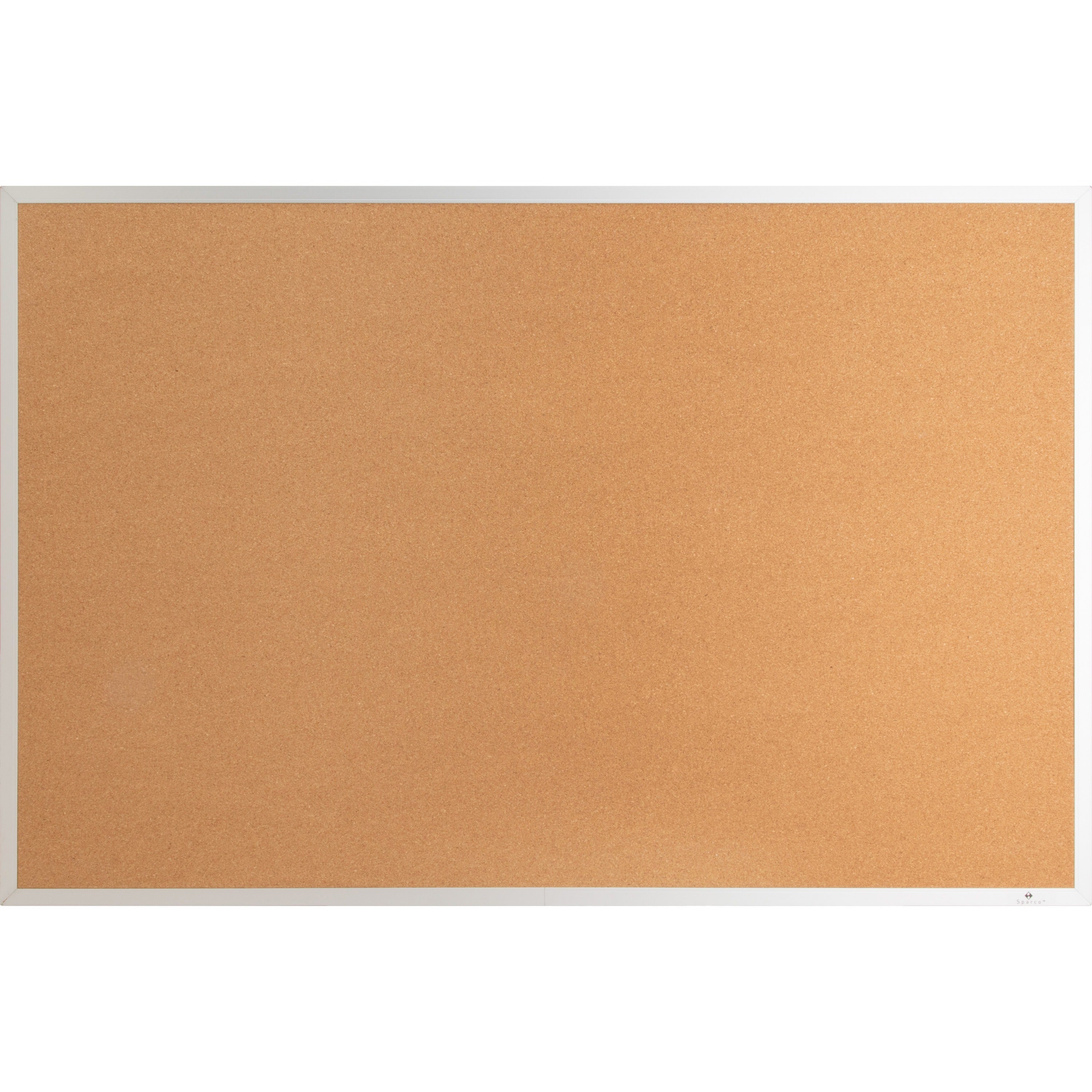 Lorell Bulletin Board - 36" Board Height x 48" Board Width - Cork Surface - Long Lasting, Warp Resistant - Brown Aluminum Frame - 1 Each