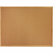 Lorell Bulletin Board - 18" Board Height x 24" Board Width - Cork Surface - Long Lasting, Warp Resistant - Brown Oak Frame - 1 Each