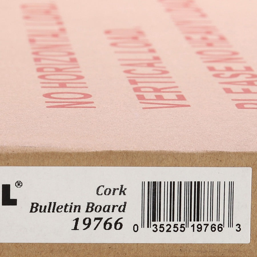 Lorell Bulletin Board - 18" Board Height x 24" Board Width - Cork Surface - Long Lasting, Warp Resistant - Brown Oak Frame - 1 Each