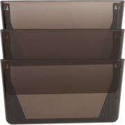 Lorell Wall File Pockets - 14.75" Height x 13.13" Width x 4.25" Depth - Smoke - 3 / Pack