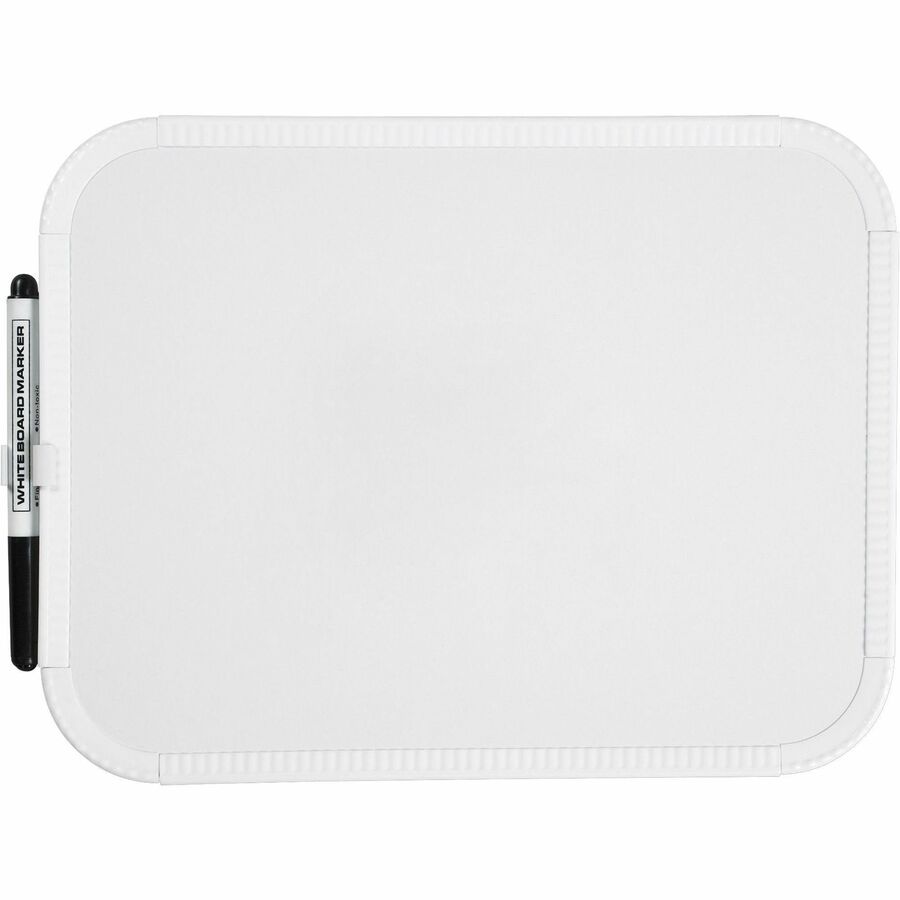 Lorell Personal Whiteboard - 11" (0.9 ft) Width x 8.5" (0.7 ft) Height - White Melamine Surface - White Plastic Frame - Rectangle - 1 Each