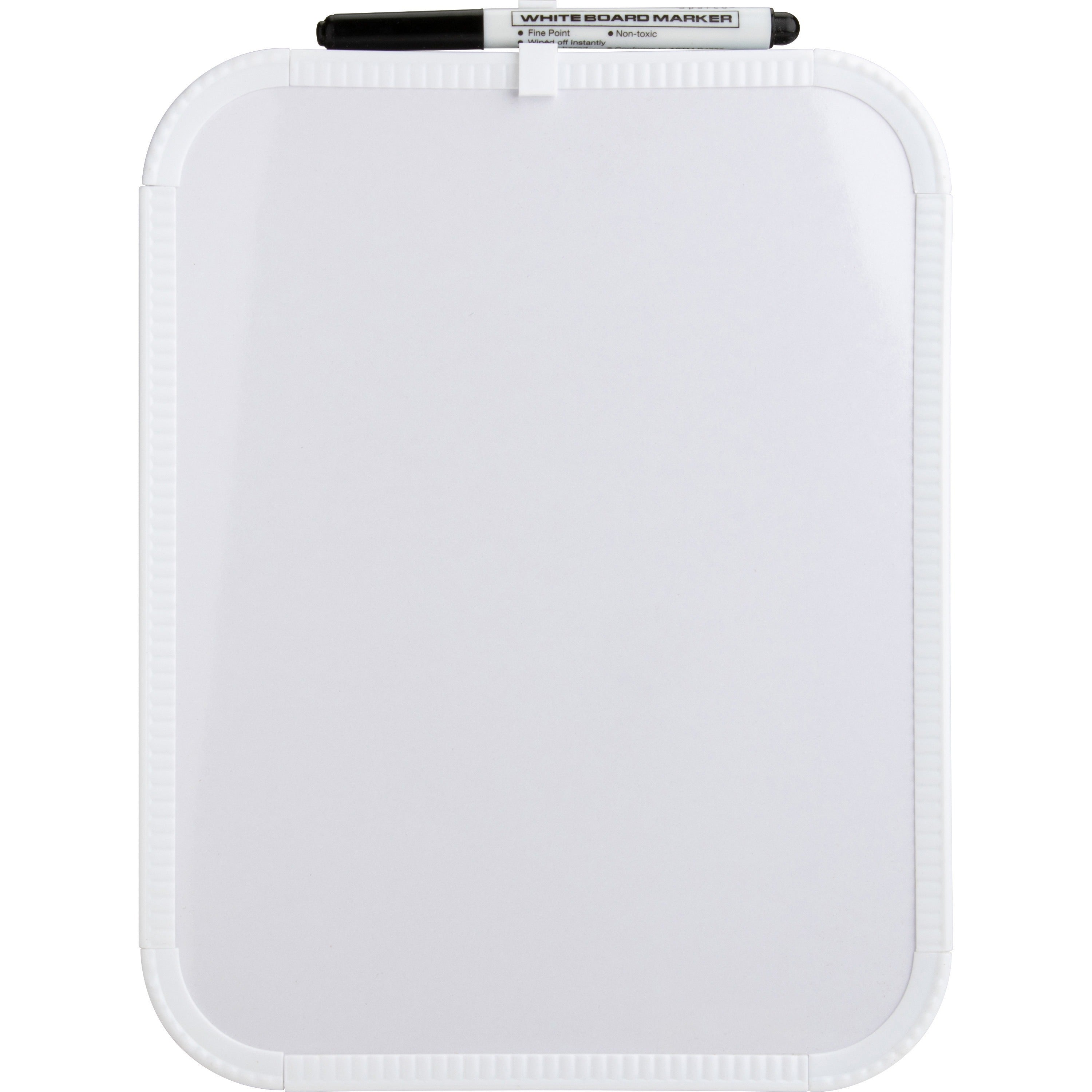Lorell Personal Whiteboard - 11" (0.9 ft) Width x 8.5" (0.7 ft) Height - White Melamine Surface - White Plastic Frame - Rectangle - 1 Each