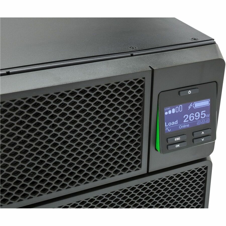 APC Smart-UPS SRT 5000VA RM 208V, 3U Rackmount, Single Phase, Sine Wave, 2x NEMA L6-20R & 2x NEMA L6-30R Outlets, 4 Battery/Surge Outlets, TAA Compliant, Black, Packaged Quantity: 1