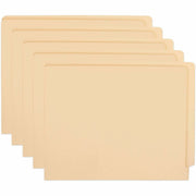 Business Source Straight Tab Cut Letter Recycled Fastener Folder - 8 1/2" x 11" - 2 Fastener(s) - 2" Fastener Capacity - 11 pt. - Indexed Filing System, Bonded Fastener - 10% Recycled - 50/Box - 5 / Carton