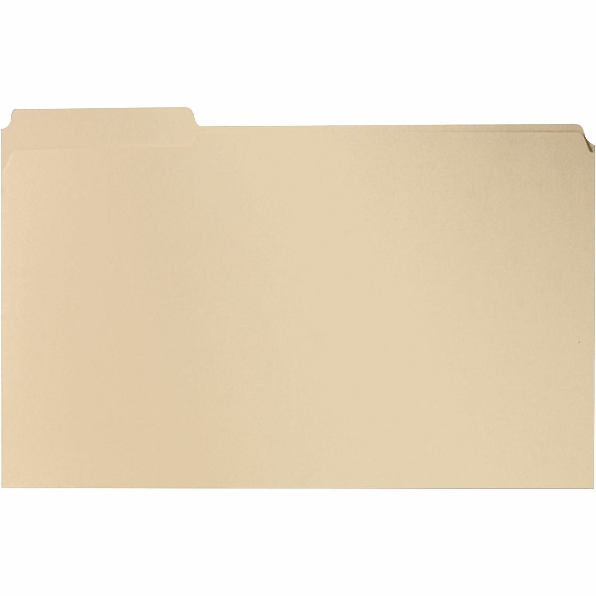 8 1/2" x 14" - 3/4" Expansion - Top Tab Location - Assorted Tab Position - 11 pt. - 10% Recycled - 100 / Box