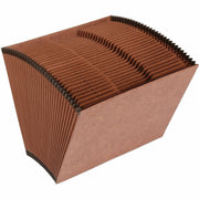 Business Source Letter Size Recycled Expanding File, 8 1/2" x 11", 31 Pockets, Brown, 30% Recycled, 1 Each