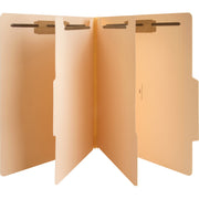 Business Source Letter Recycled Classification Folder - 8 1/2" x 11" - 2" Expansion - 1" Fastener Capacity, 2" Fastener Capacity - 2 Divider(s) - 18 pt. - 10% Recycled - 25 / Box