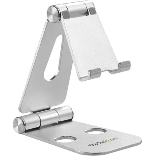 StarTech.com Universal Smartphone and Tablet Stand - Multi Angle - Foldable - Up to 13" Screen Support - 1.76 lb Load Capacity - 5.12" Height x 2.99" Width x 4.13" Depth - Desk - Aluminum - Silver