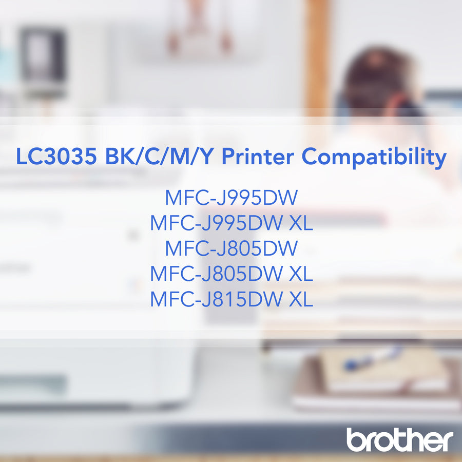 Brother INKvestment LC3035C Original Ultra High Yield Inkjet Ink Cartridge - Single Pack - Cyan - 1 Each