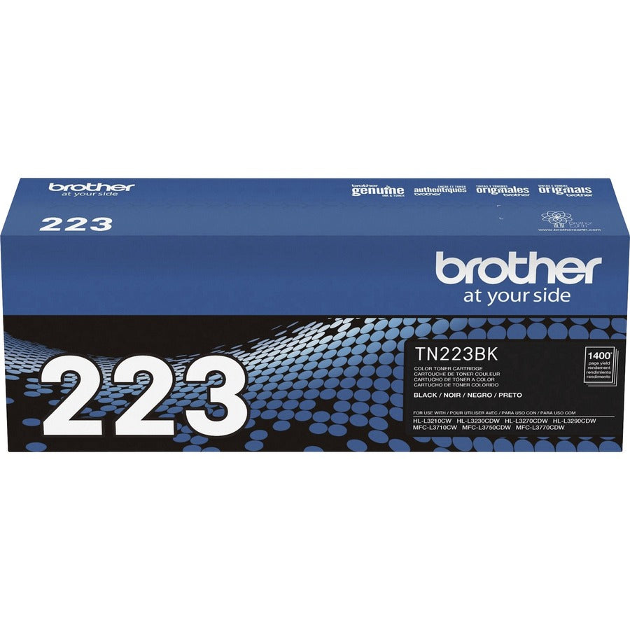 Brother TN-223BK Original Standard Yield Laser Toner Cartridge - Black - 1 Each