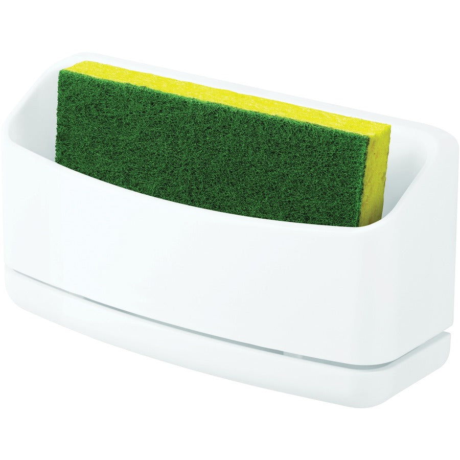 Command Under Sink Sponge Caddy - 9.38" Height x 12" Width x 7.75" Depth - White - 1 Pack