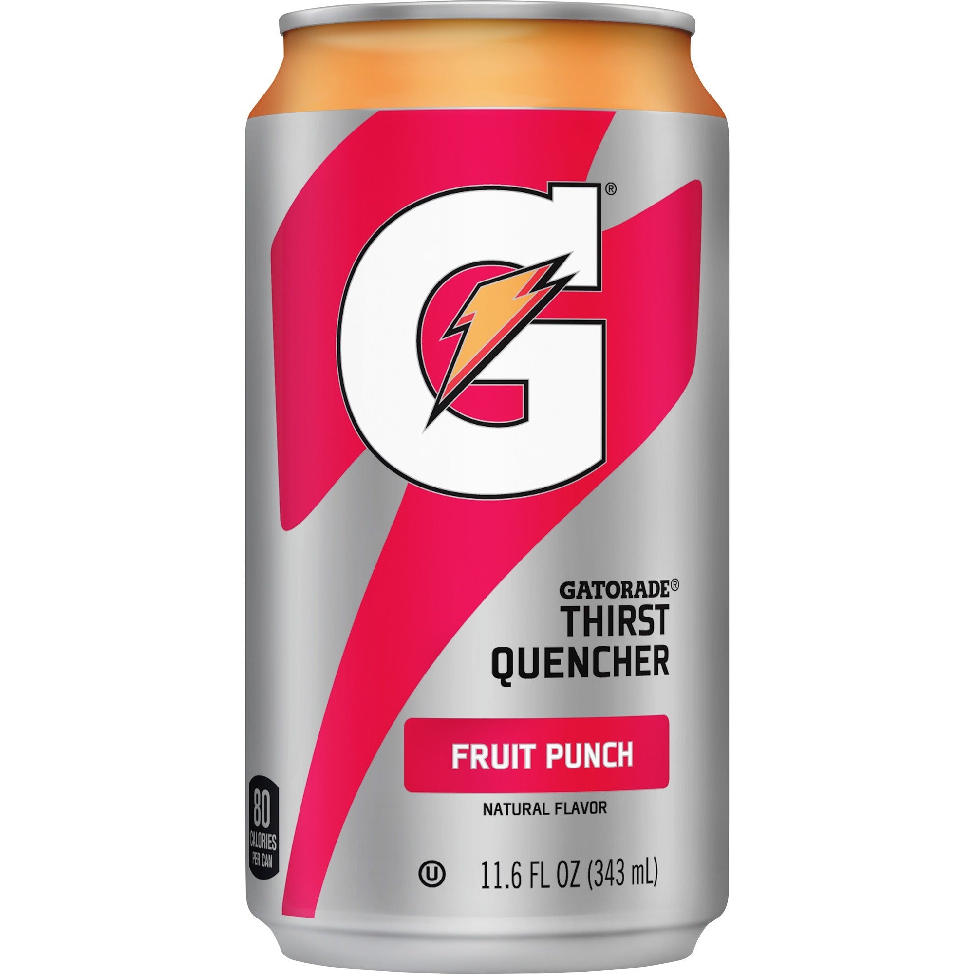 Gatorade Fruit Punch Thirst Quencher - Ready-to-Drink - 11.60 fl oz (343 mL) - Fruit Punch - 24 / Carton