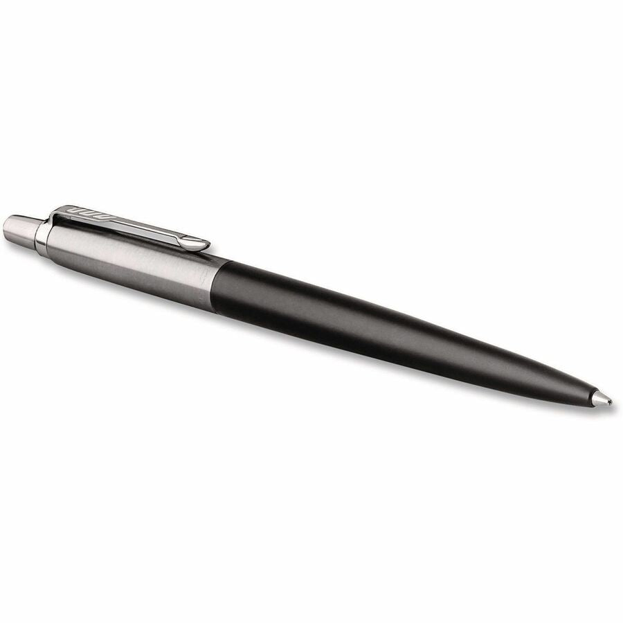 Medium Pen Point - Retractable - Blue Ink - Polished Chrome Stainless Steel Barrel - 1 Each