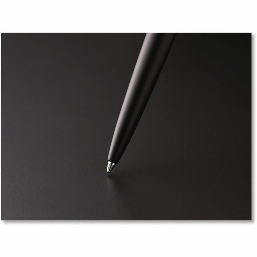 Medium Pen Point - Retractable - Blue Ink - Polished Chrome Stainless Steel Barrel - 1 Each