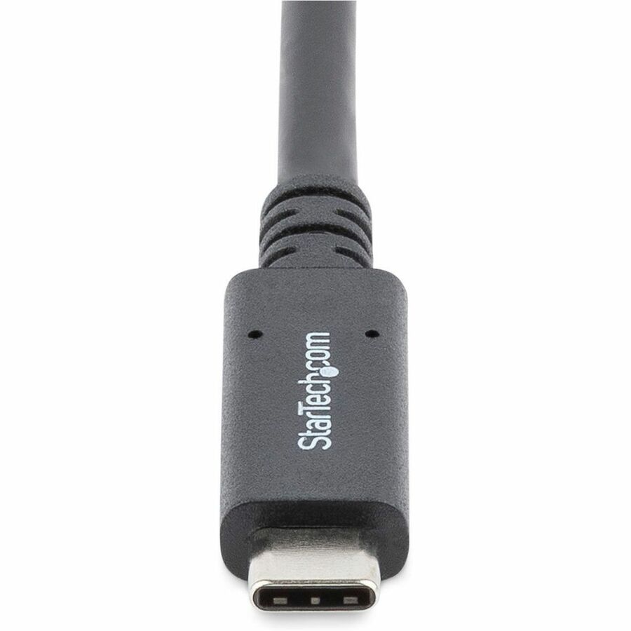 StarTech.com 5.91 ft USB-C 3.0 Data Transfer Cable, 24-pin Male to Male, 5 Gbit/s, Shielded, Nickel Plated, 21 AWG, Black, 1 Each
