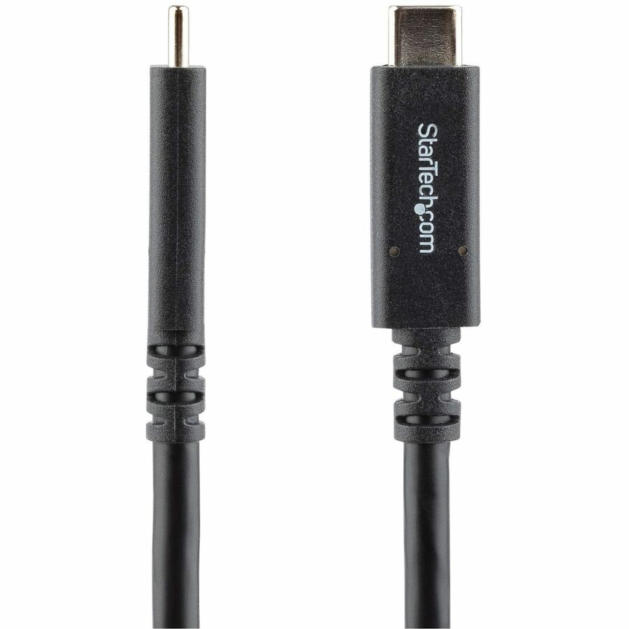 StarTech.com 5.91 ft USB-C 3.0 Data Transfer Cable, 24-pin Male to Male, 5 Gbit/s, Shielded, Nickel Plated, 21 AWG, Black, 1 Each