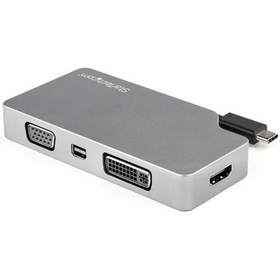 StarTech.com USB-C Multiport Video Adapter - 4-in-1 Aluminum - 4K 60Hz - Space Gray