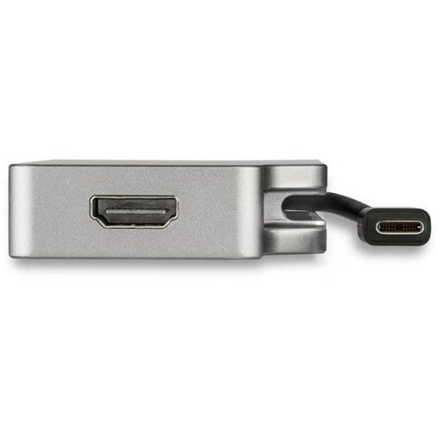 StarTech.com USB-C Multiport Video Adapter - 4-in-1 Aluminum - 4K 60Hz - Space Gray