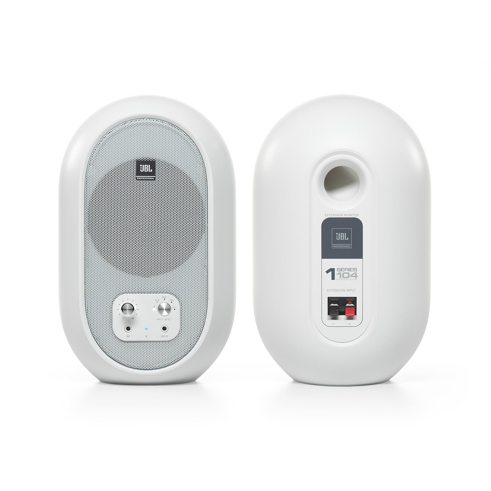 JBL 104SET-BT-W Compact Desktop Bluetooth Referance Monitors. White