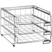 Alba Letter Tray - 3 Tier(s) - 15.16" Height x 12.40" Width x 9.45" Depth - Anti-slip - Metal, Plastic - 1 Each