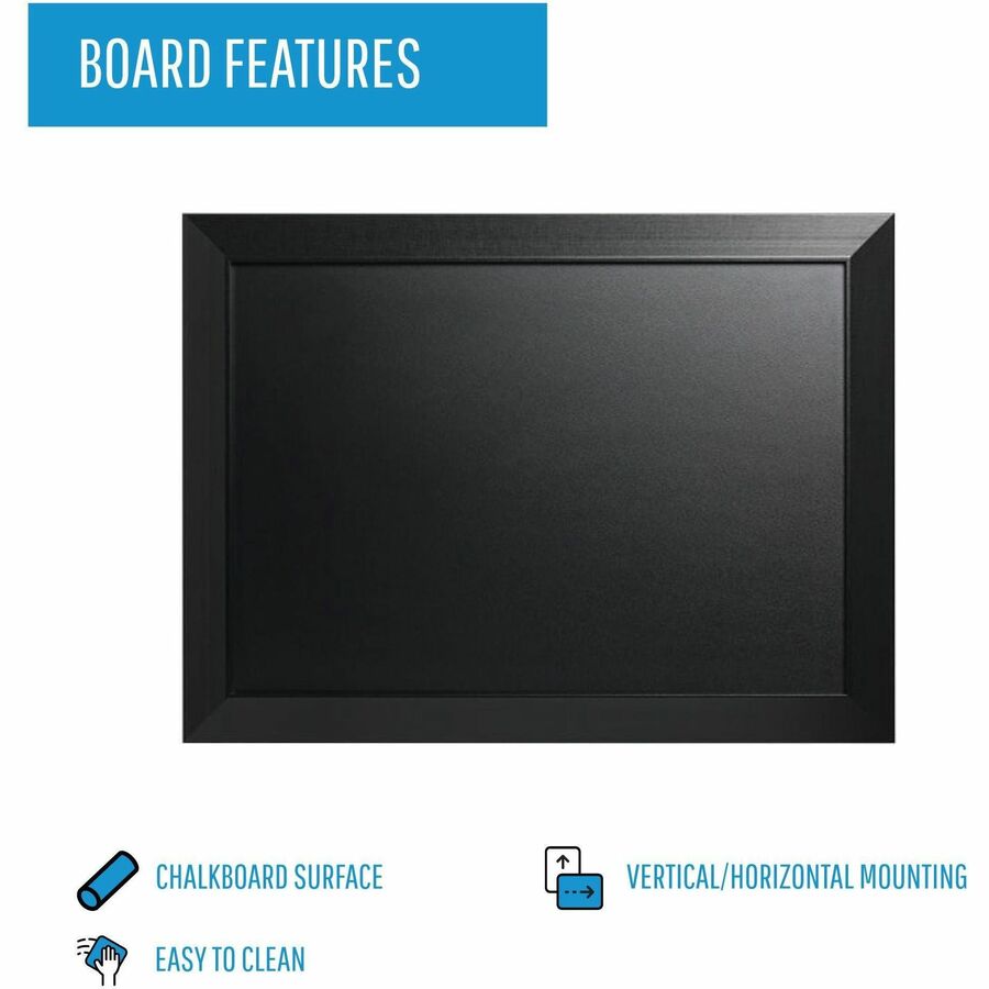 48" (4 ft) Width x 36" (3 ft) Height - Black Surface - Horizontal/Vertical - 1 Each