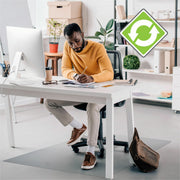 Floortex Ecotex Evolutionmat&reg; Anti-Slip Rectangular Chair Mat - Hard Floor, Pile Carpet, Home, Office - 48" Length x 36" Width x 0.075" Depth x 0.075" Thickness - Rectangular - Polymer - Clear - 1 Each - TAA Compliant