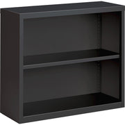 Lorell Fortress Series Bookcase - 30" Height x 34.5" Width x 12.6" Depth - 2 Shelve(s) - Material: Steel - Finish: Charcoal, Powder Coated - Adjustable Shelf, Welded, Durable - 1 Each