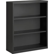 Lorell Fortress Series Bookcase - 42" Height x 34.5" Width x 13" Depth - 3 Shelve(s) - Material: Steel - Finish: Charcoal, Powder Coated - Adjustable Shelf, Welded, Durable - 1 Each