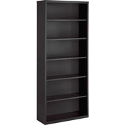 Lorell Fortress Series Bookcase - 82" Height x 34.5" Width x 13" Depth - 6 Shelve(s) - Material: Steel - Finish: Charcoal, Powder Coated - Adjustable Shelf, Welded, Durable - 1 Each