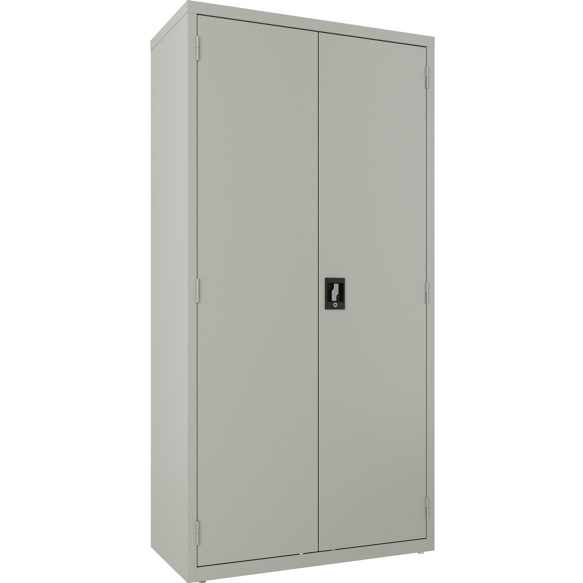 Lorell Fortress Series Wardrobe Cabinet - 18" Length x 36" Width x 72" Height - 2 x Door(s) - Locking Door - Gray - Steel - Recycled