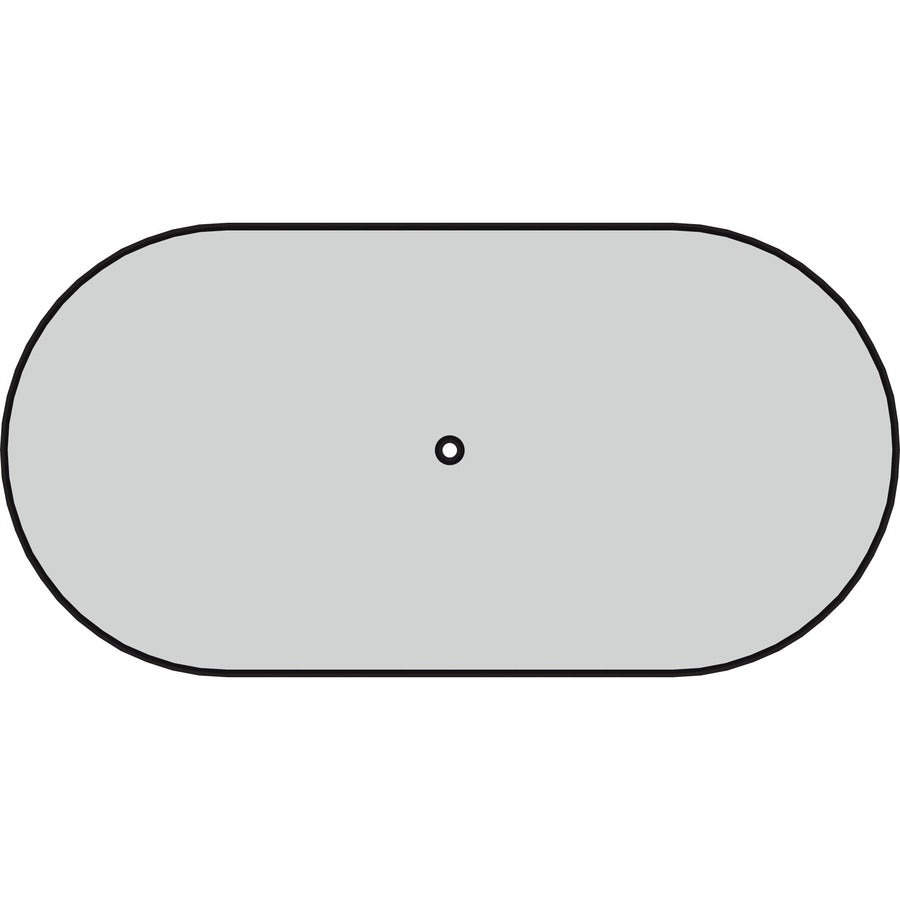 Lorell Prominence 2.0 Half-Racetrack Conference Tabletop - Mahogany Racetrack, Laminated Top - 60" Table Top Width x 48" Table Top Depth x 1.50" Table Top Thickness - Assembly Required - Particleboard Top Material - 1 Each