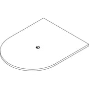 Lorell Prominence 2.0 Half-Racetrack Conference Tabletop - Mahogany Racetrack, Laminated Top - 60" Table Top Width x 48" Table Top Depth x 1.50" Table Top Thickness - Assembly Required - Particleboard Top Material - 1 Each