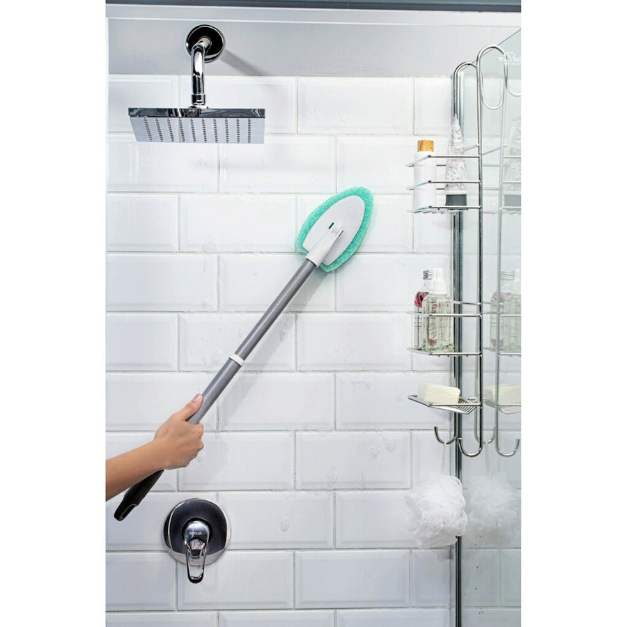 Scotch-Brite Bath Scrubber - 24" Handle Length - Plastic Handle - 1 Each