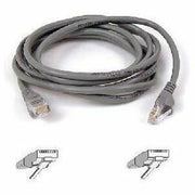 Belkin RJ45 Category 5e Patch Cable, 25 ft, Gray, 1 Each, Male to Male Connectors
