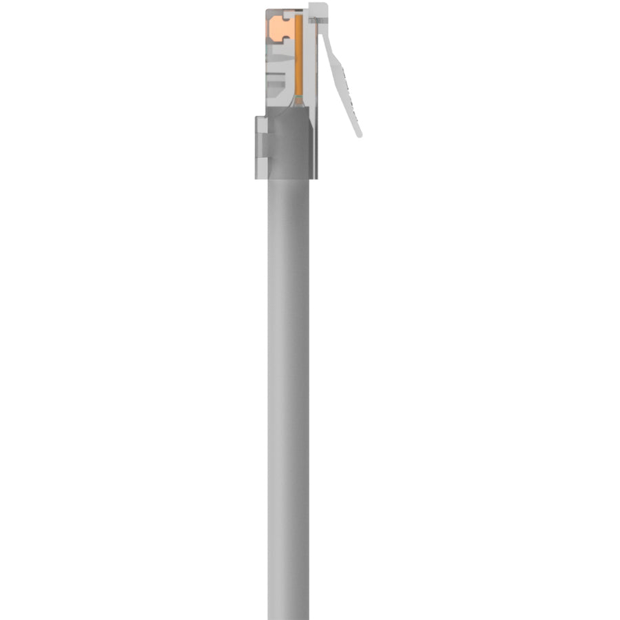 Belkin RJ45 Category 5e Patch Cable - 7 ft Category 5e Network Cable - First End: 1 x RJ-45 - Male - Second End: 1 x RJ-45 - Male - Patch Cable - Gray - 1 Each