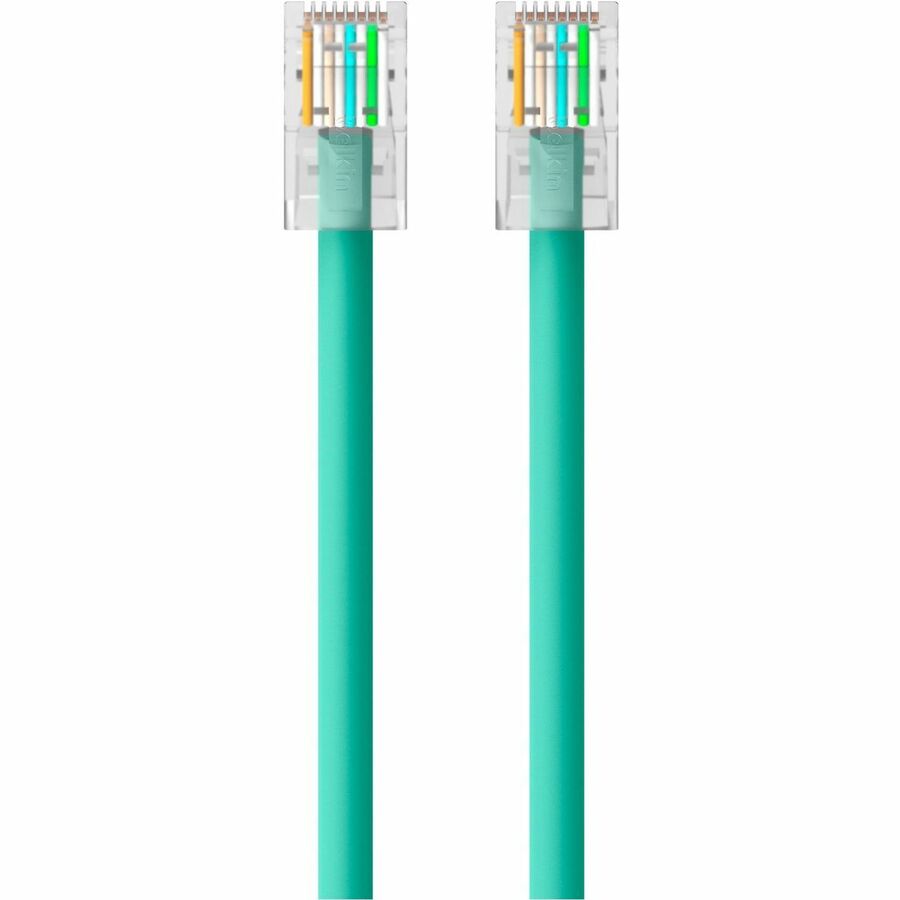 Belkin CAT6 Ethernet Patch Cable, RJ45, M/M - 15 ft Category 6 Network Cable for Network Device - First End: 1 x RJ-45 Network - Male - Second End: 1 x RJ-45 Network - Male - Patch Cable - Gold Plated Connector - Green - 1 Each
