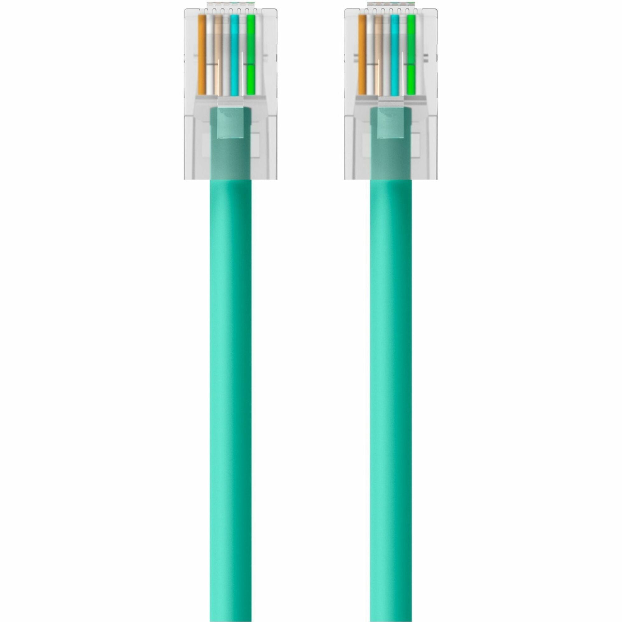 Belkin CAT6 Ethernet Patch Cable, RJ45, M/M - 15 ft Category 6 Network Cable for Network Device - First End: 1 x RJ-45 Network - Male - Second End: 1 x RJ-45 Network - Male - Patch Cable - Gold Plated Connector - Green - 1 Each