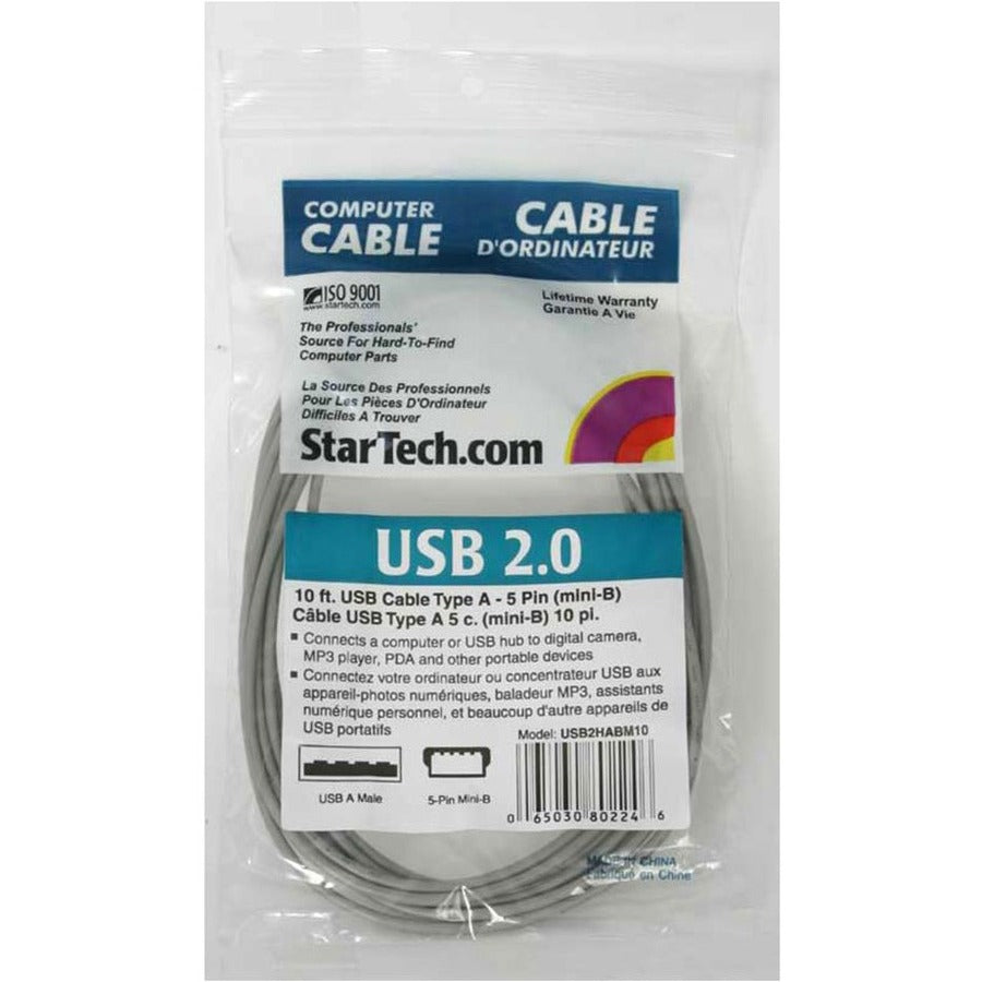 StarTech.com USB 2.0 Cable - USB A to Mini B