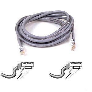 Belkin RJ45 Category 5e Patch Cable, 25 ft, Male-to-Male, Gray, 1 Each
