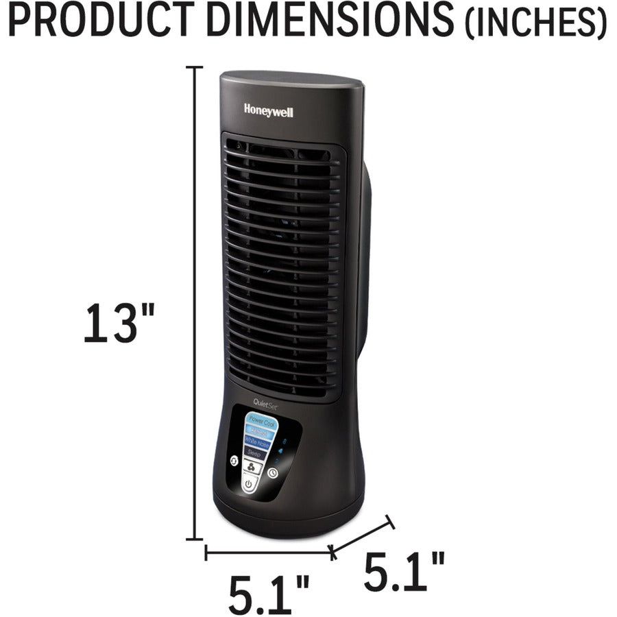 4 Speed - Variable Speed Control, Oscillating, Timer-off Function, Energy Efficient - 13" Height x 4.7" Width - Black