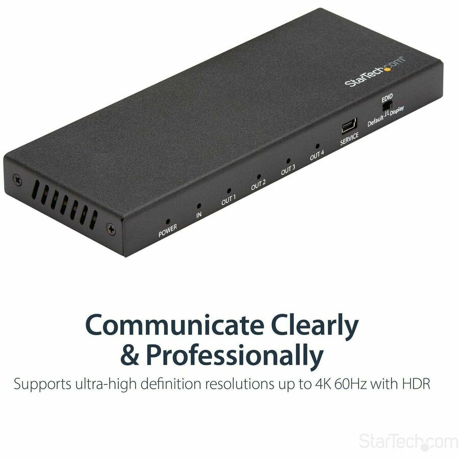 StarTech.com 4-Port HDMI Splitter - 4K 60Hz