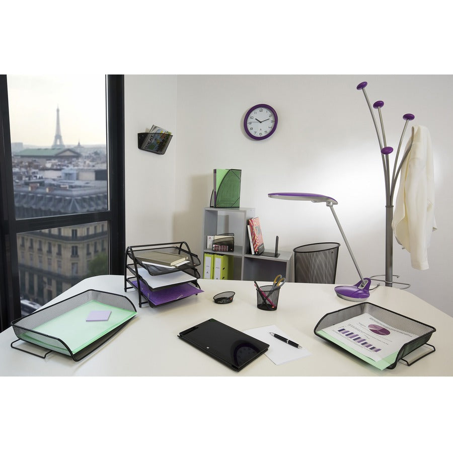 Alba Wall Clock - Analog - Quartz - White Main Dial - Purple Case - Classic Style