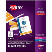 Avery&reg; Vertical Name Badge and Ticket Insertsfor Laser and Inkjet Printers